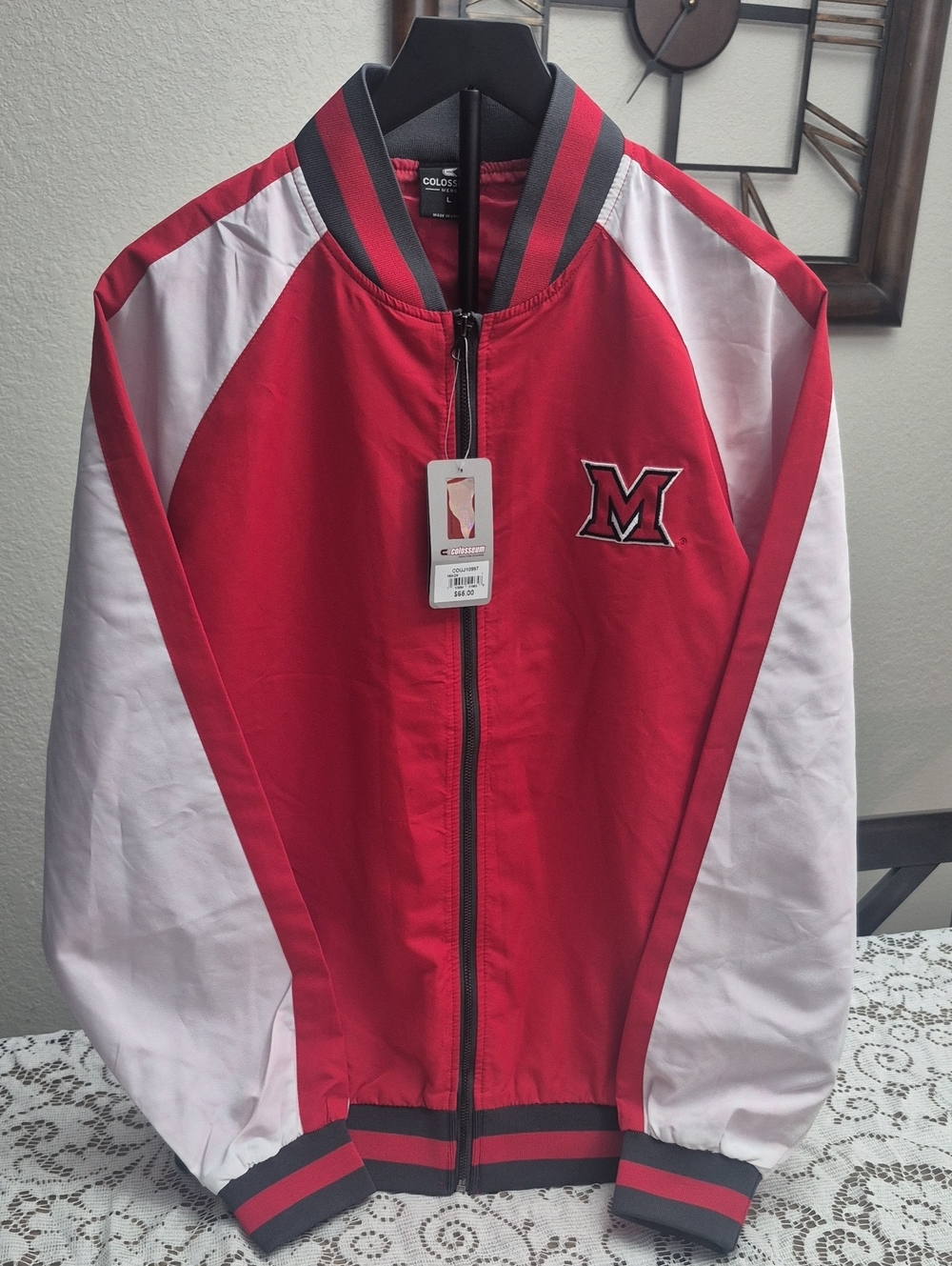 Colosseum Red & White Miami Redhawks Jacket